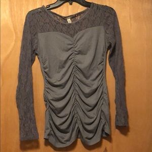 Grey Lace Long Sleeve